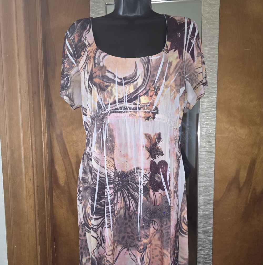 Abstract Print Dress